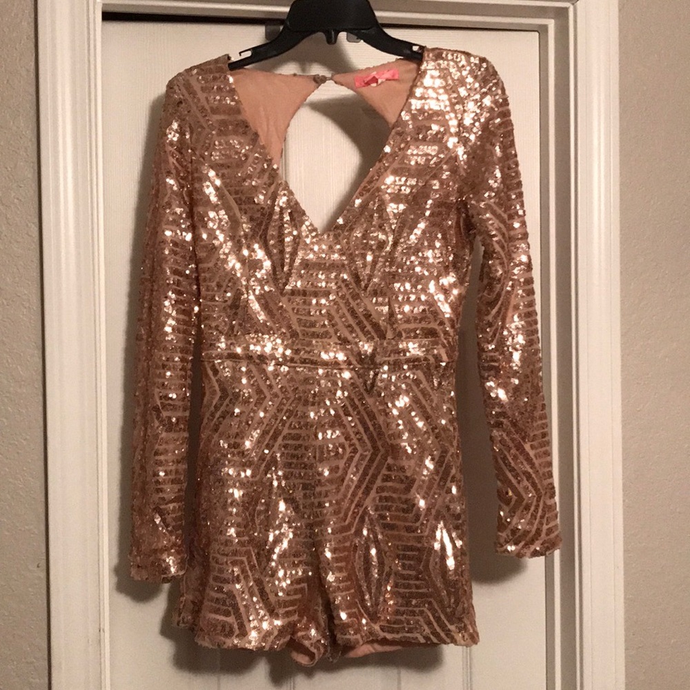 Rose gold romper